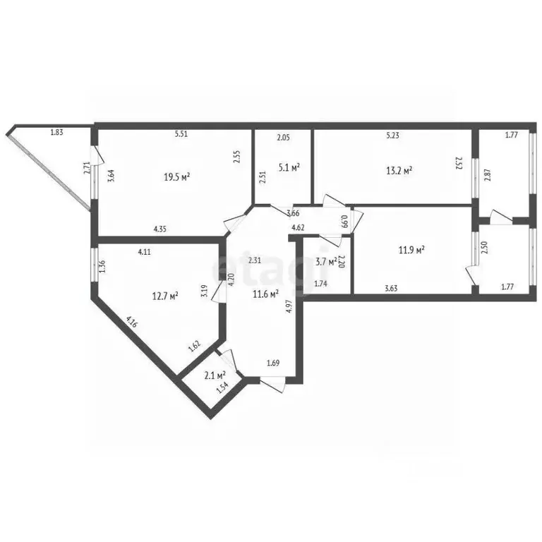 3-к кв. Ленинградская область, Сосновый Бор Липовский проезд, 1А (83.9 ... - Фото 2