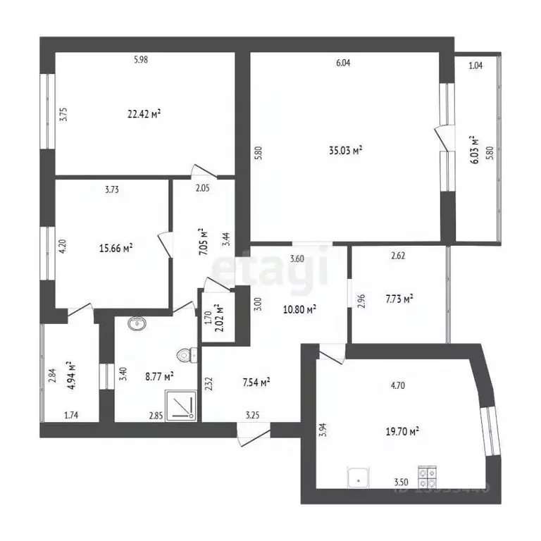 4-к кв. Тюменская область, Тюмень Широтная ул., 112к2 (131.5 м) - Фото 0