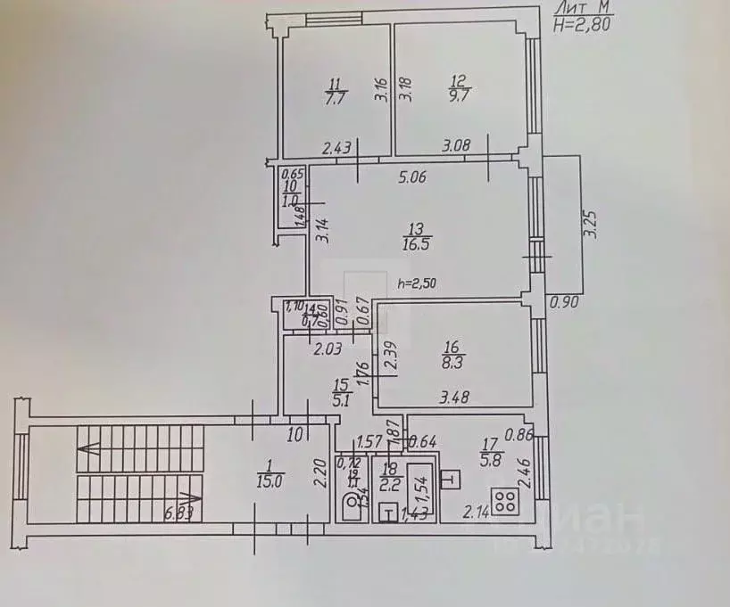 4-к кв. Краснодарский край, Краснодар ул. Герцена, 184 (58.1 м) - Фото 2