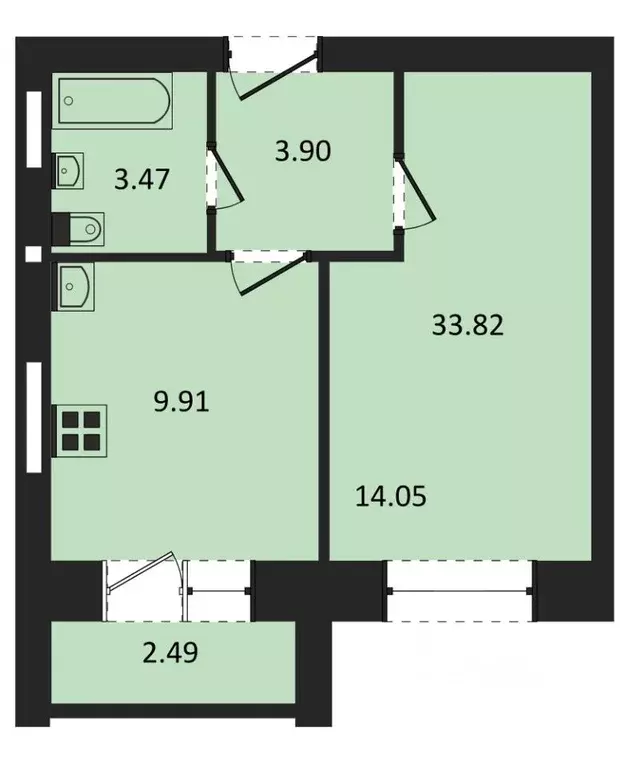 1-к кв. Марий Эл, Медведевский район, Пекшиксолинское с/пос, пос. ... - Фото 1