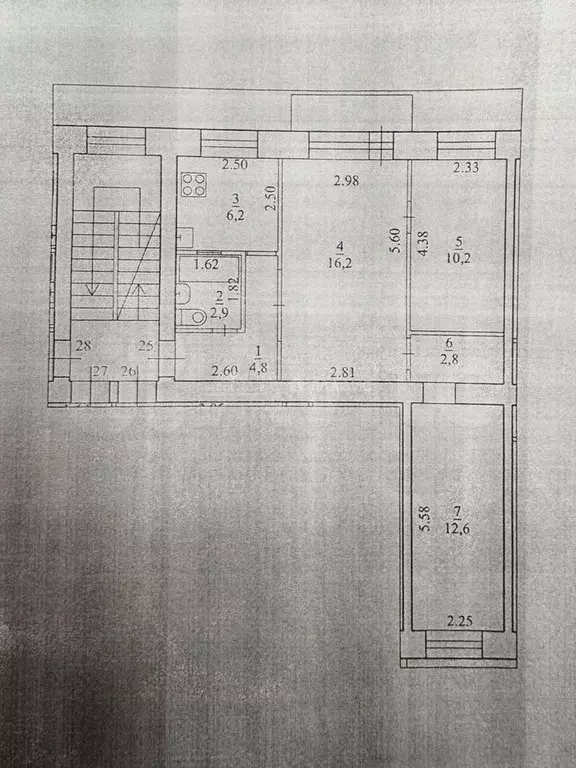 3-к. квартира, 55,7 м, 4/5 эт. - Фото 0