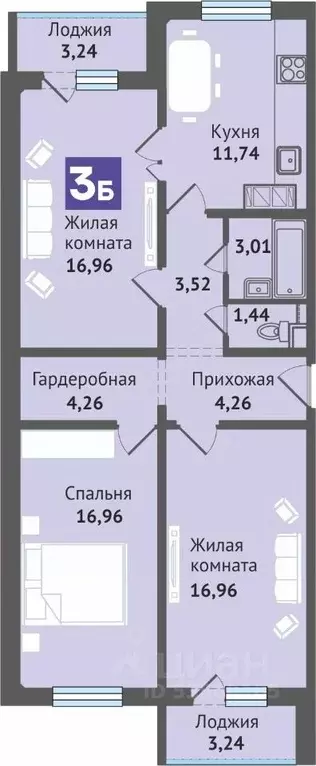 2-к кв. Марий Эл, Медведево городское поселение, Медведево пгт ул. ... - Фото 1