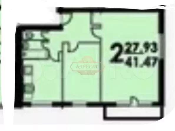 2-к. квартира, 42 м, 5/7 эт. - Фото 0