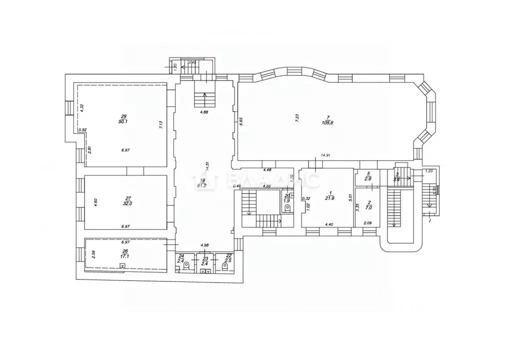 Помещение свободного назначения в Москва Рождественский бул., 21С2 ... - Фото 2
