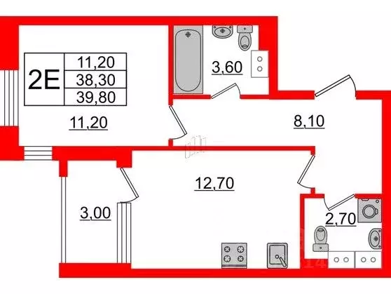 1-к кв. Санкт-Петербург Планерная ул., 99 (39.8 м) - Фото 0
