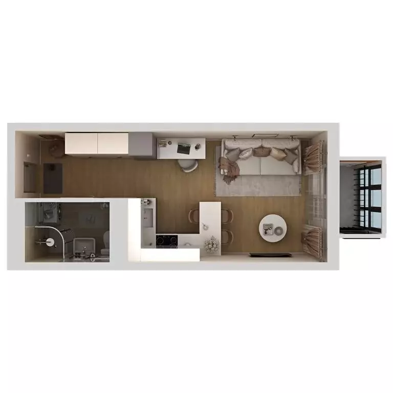 Квартира-студия: Пермь, 3-я Нейвинская улица, 5 (27.5 м) - Фото 2