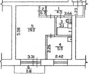 1-к кв. Башкортостан, Дюртюли Первомайская ул., 9 (32.8 м) - Фото 2