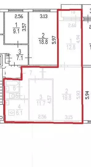 3-к кв. Москва Чертановская ул., 43К2 (63.0 м) - Фото 1