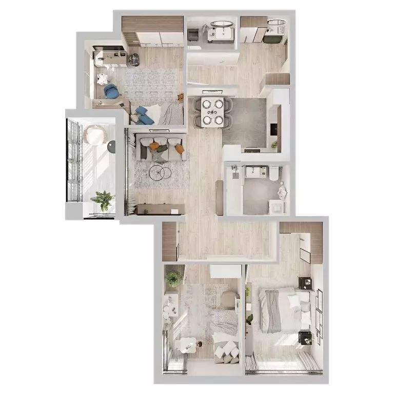 3-комнатная квартира: Кострома, микрорайон Новый город (75.3 м) - Фото 2