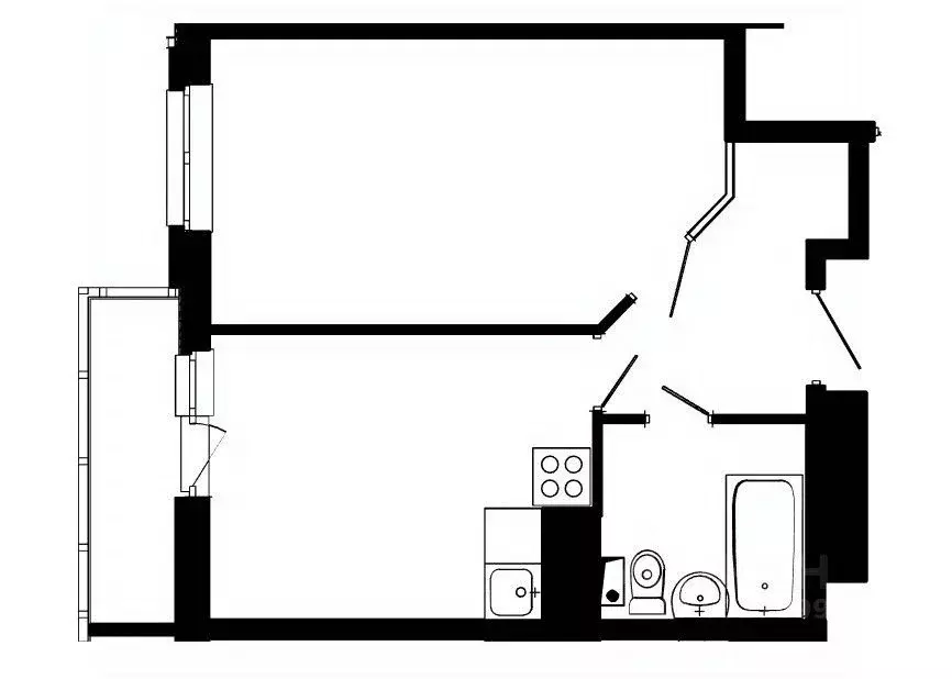 1-к кв. Ленинградская область, Всеволожский район, Заневское городское ... - Фото 2