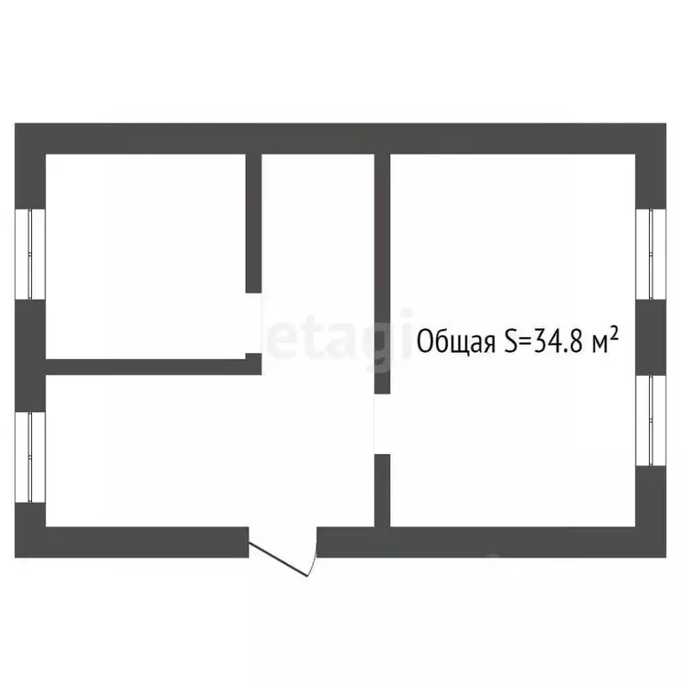 Дом в Кемеровская область, Березовский Гвардейская ул., 16 (35 м) - Фото 1