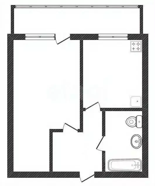 1-к кв. Костромская область, Кострома Профсоюзная ул., 16 (37.8 м) - Фото 2