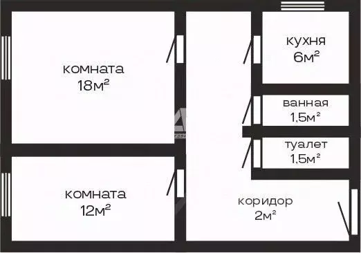 2-к кв. Челябинская область, Сосновский муниципальный округ, пос. ... - Фото 2