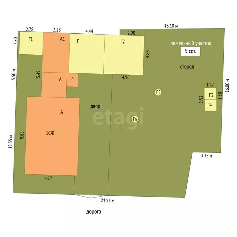 Дом в село Прималкинское, Новый переулок (71.4 м) - Фото 1