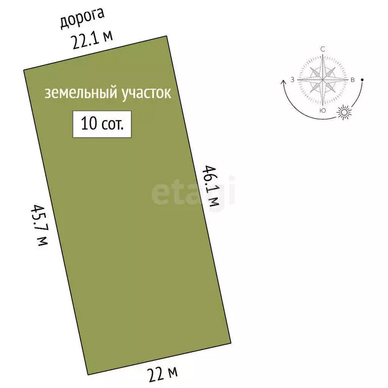 Участок в село Криничное, Речная улица (10 м) - Фото 0