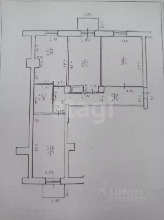 3-к кв. Башкортостан, Салават Уфимская ул., 44 (78.0 м) - Фото 2