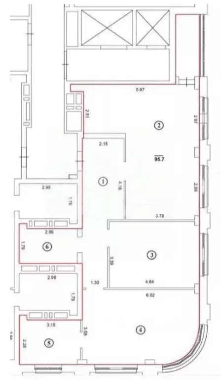 2-к кв. Тюменская область, Тюмень ул. Пожарных и Спасателей, 1 (100.0 ... - Фото 2