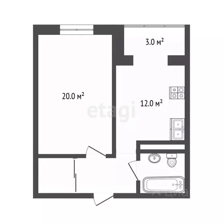 1-к кв. Московская область, Видное ул. Ольховая, 4 (40.2 м) - Фото 2