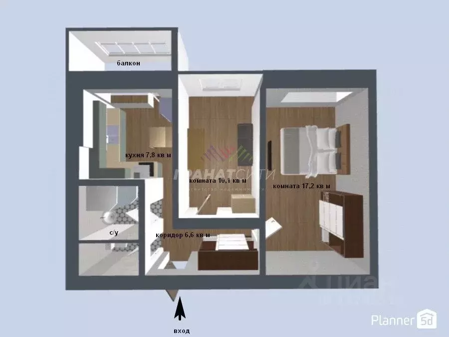 2-к кв. Омская область, Омский район, с. Троицкое, Ясная Поляна мкр ... - Фото 2