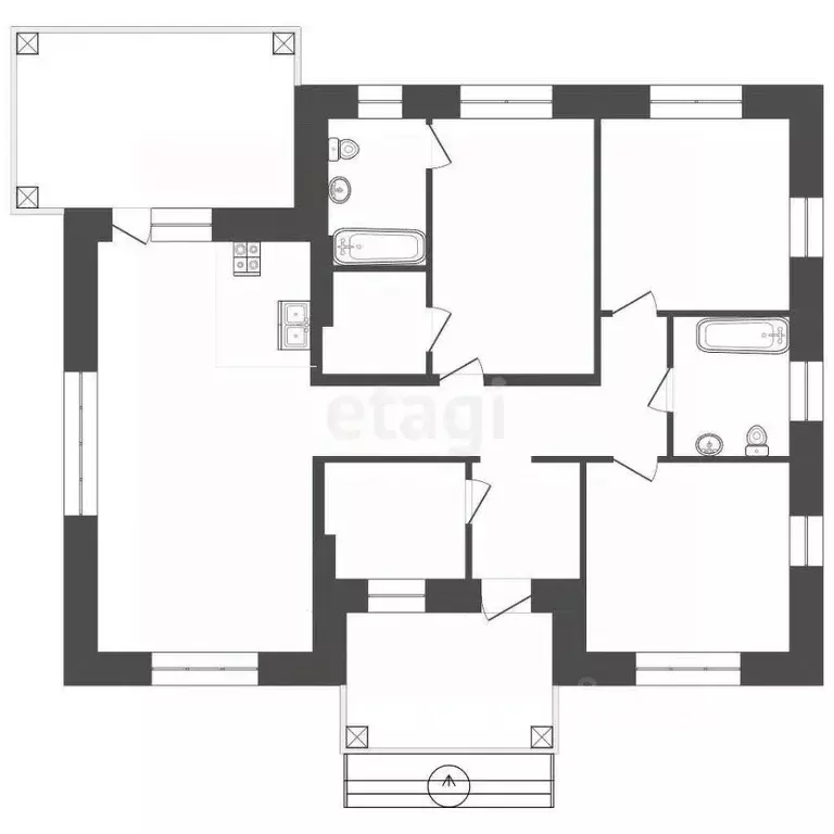 Дом в Мордовия, Лямбирский район, Берсеневское с/пос, Альтерра кп  (80 ... - Фото 2
