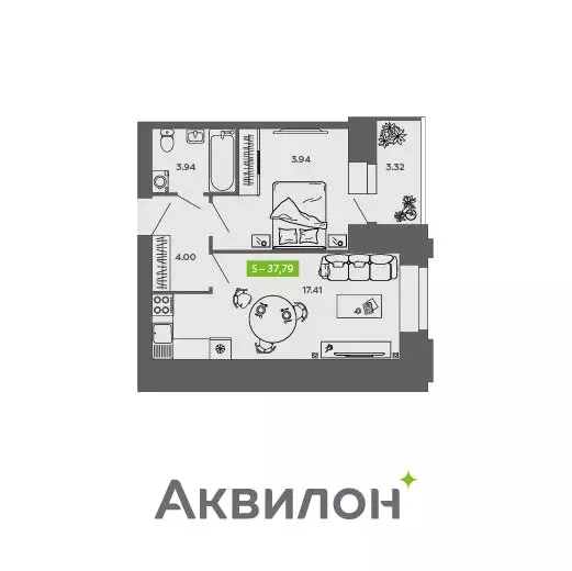 1-комнатная квартира: Архангельская область, Северодвинск (37.79 м) - Фото 0