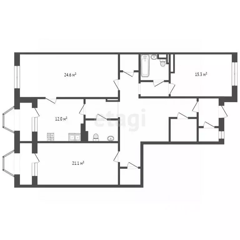 3-к кв. Вологодская область, Вологда Ленинградская ул., 76А (125.8 м) - Фото 1