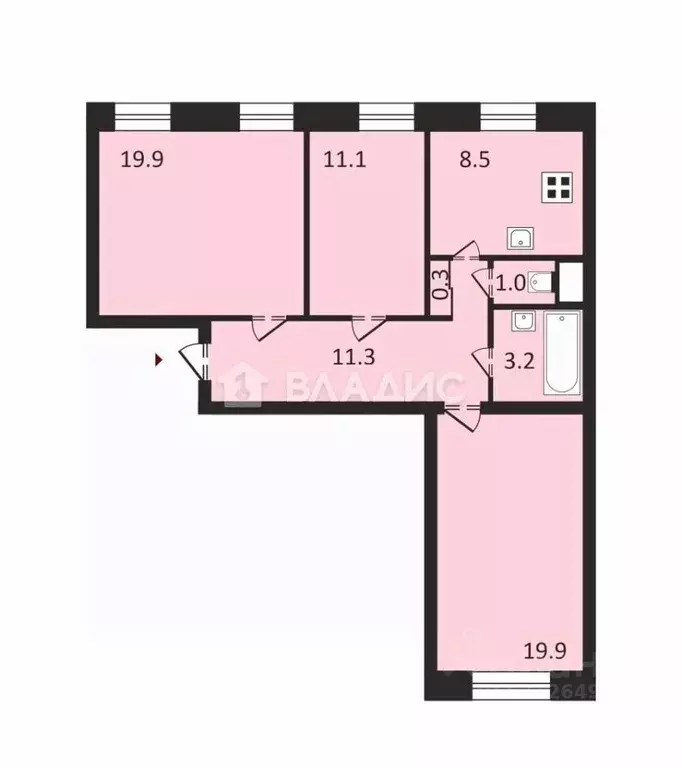 3-к кв. Санкт-Петербург Московский просп., 197 (75.0 м) - Фото 1