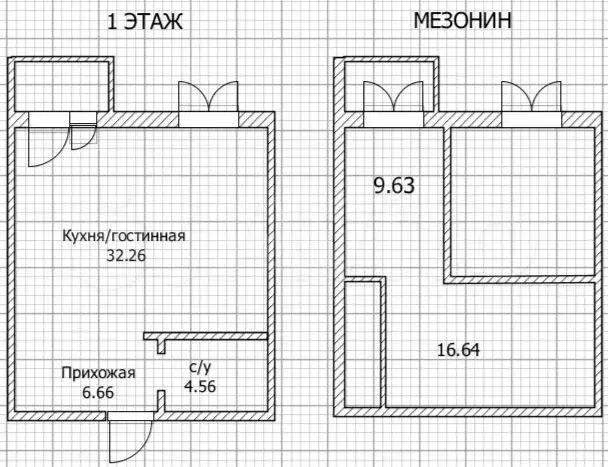 1-к. квартира, 69,5 м, 4/4 эт. - Фото 0