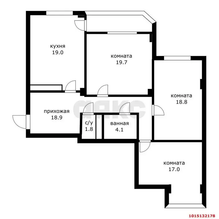 3-комнатная квартира: Краснодар, улица Александра Покрышкина, 4/6 (105 ... - Фото 2
