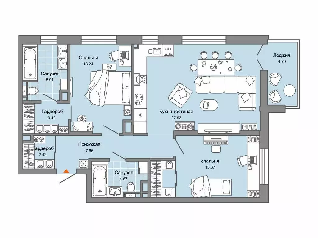 2-комнатная квартира: Екатеринбург, Косотурская улица, 1В/2 (84 м) - Фото 1