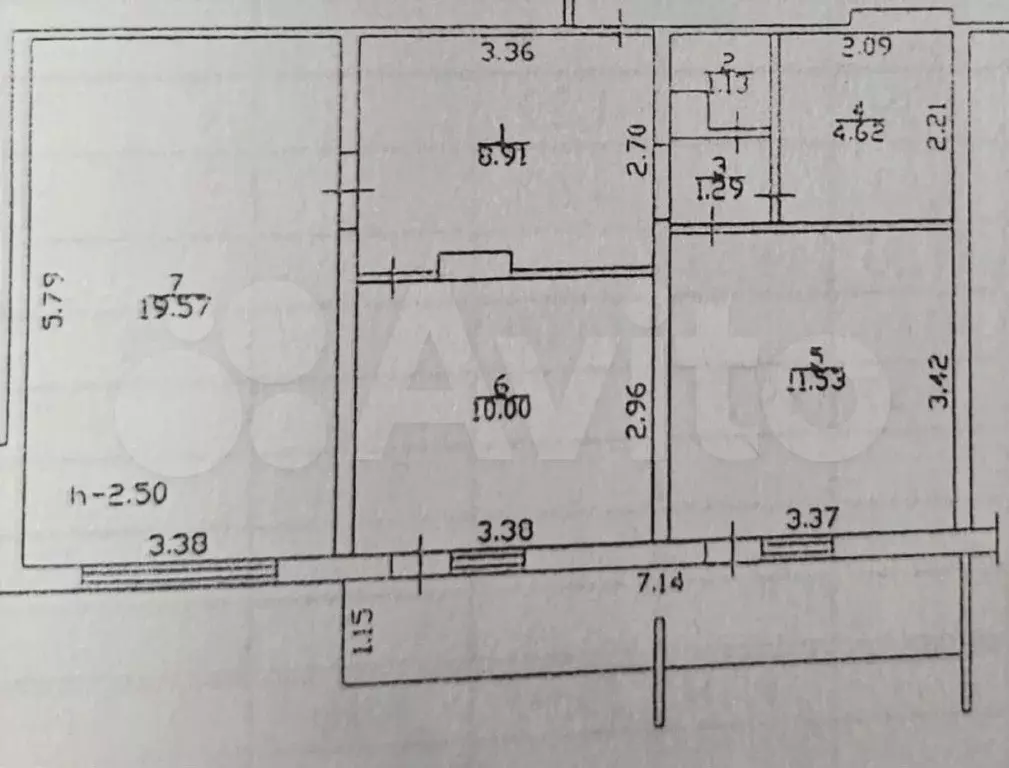 2-к. квартира, 60 м, 7/12 эт. - Фото 0