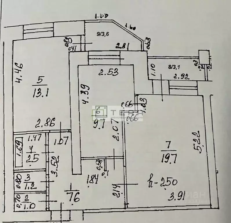 2-к кв. Башкортостан, Уфа Революционная ул., 78 (57.5 м) - Фото 2