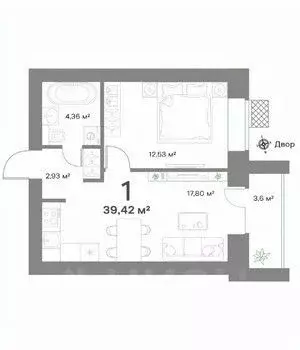 1-к кв. Нижегородская область, Выкса  (39.42 м) - Фото 1