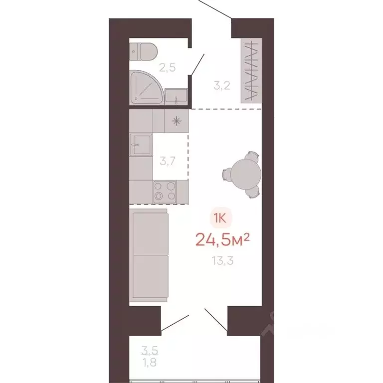 1-к кв. Алтайский край, Новоалтайск ул. Южсиба, 52А (24.5 м) - Фото 1