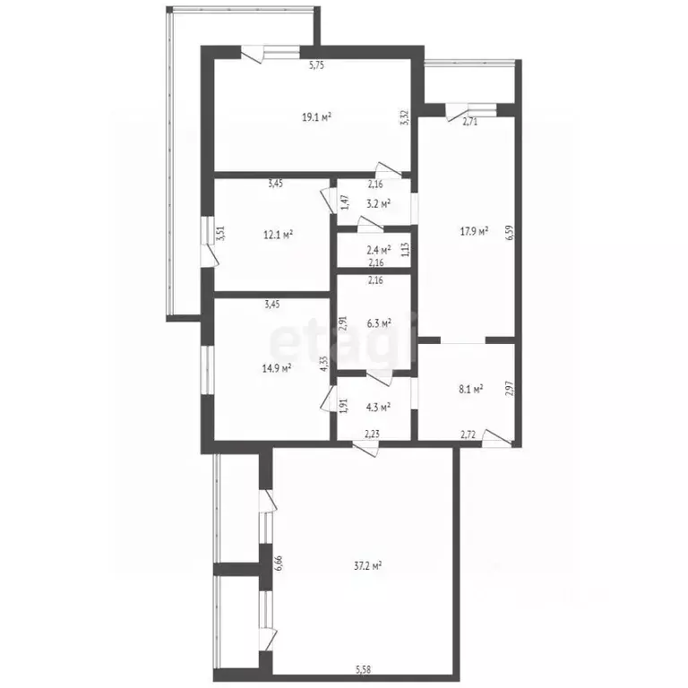 4-к кв. Кемеровская область, Кемерово Аллейная ул., 13 (125.5 м) - Фото 1