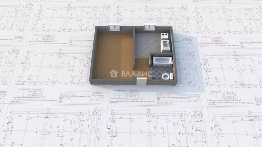 1-к кв. Иркутская область, Ангарск 84-й кв-л, 22 (36.1 м) - Фото 2