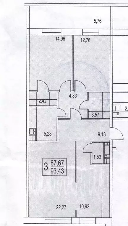 3-к кв. Москва Новогиреевская ул., 5Ак2 (87.6 м) - Фото 1