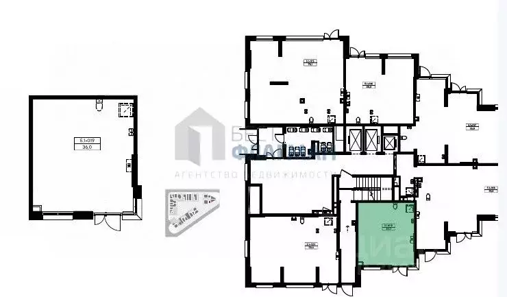 Офис в Москва № 160 кв-л, 1Вк4 (70 м) - Фото 2