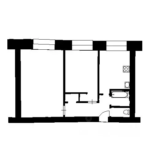 2-к кв. Татарстан, Казань ул. Карбышева, 15 (46.0 м) - Фото 2