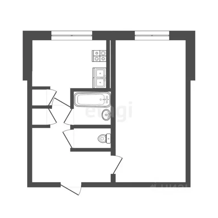 1-к кв. Мордовия, Саранск ул. Сущинского, 11 (32.5 м) - Фото 0