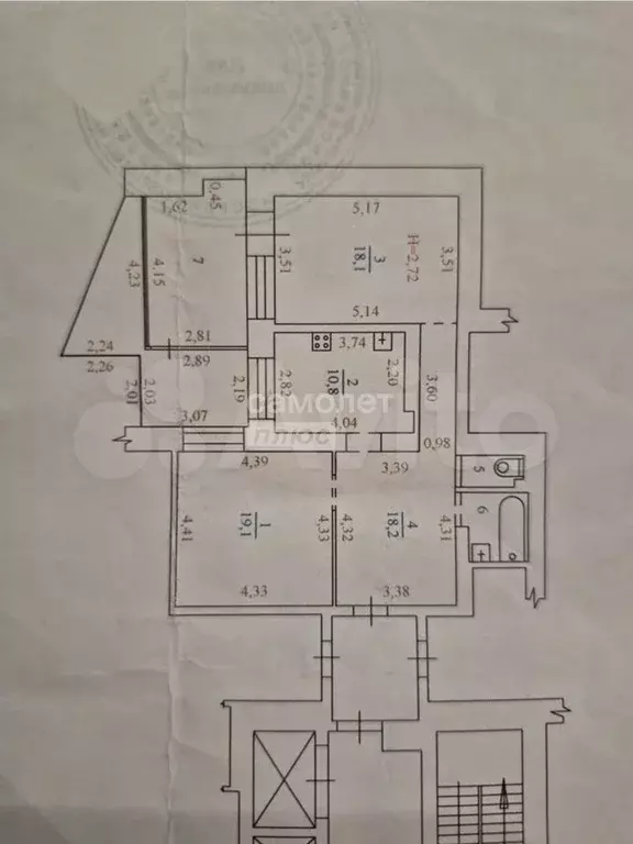 2-к. квартира, 71,3 м, 9/17 эт. - Фото 0