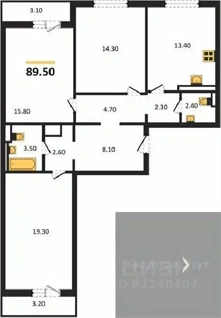 3-к кв. Воронежская область, Воронеж ул. Загоровского, 5/3 (89.5 м) - Фото 0
