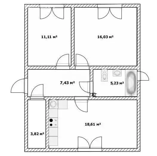 Дом в хутор Семигорский, улица Полковника Олега Осичкина (74 м) - Фото 1
