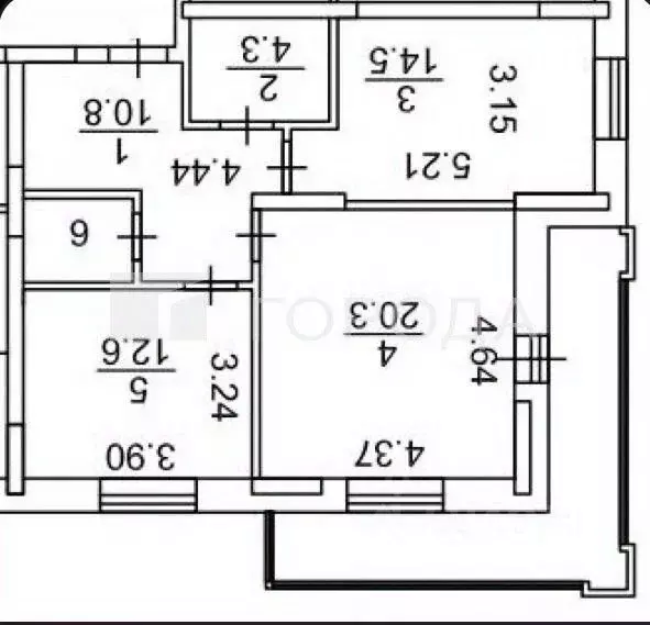 3-к кв. Новосибирская область, Новосибирск ул. Николаева, 18 (78.8 м) - Фото 0