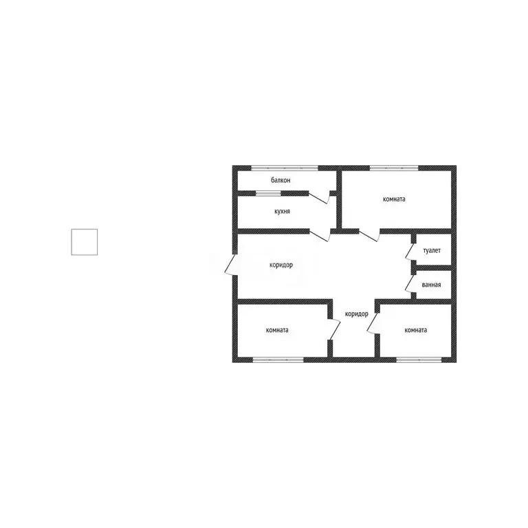 3-комнатная квартира: Торжок, Старицкая улица, 98/1 (69 м) - Фото 1