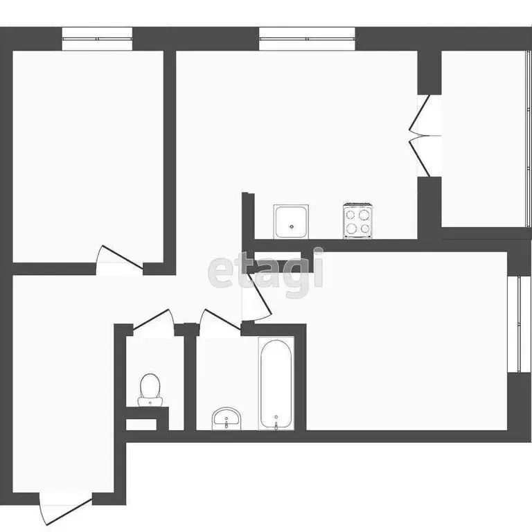 2-комнатная квартира: Тюмень, Родниковая улица, 4 (59.2 м) - Фото 1