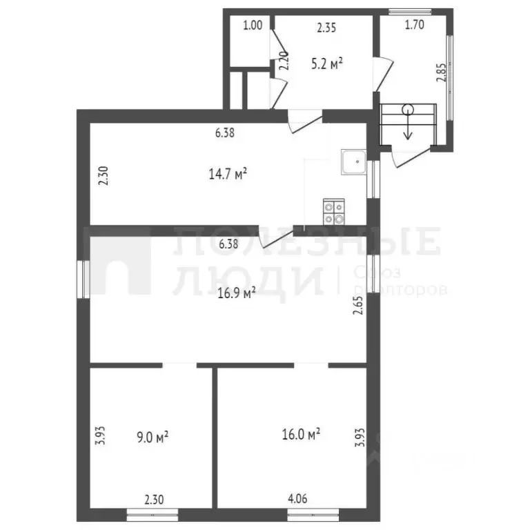 Дом в Новгородская область, Боровичи пос. Полыновка, ул. Устинская, 21 ... - Фото 2