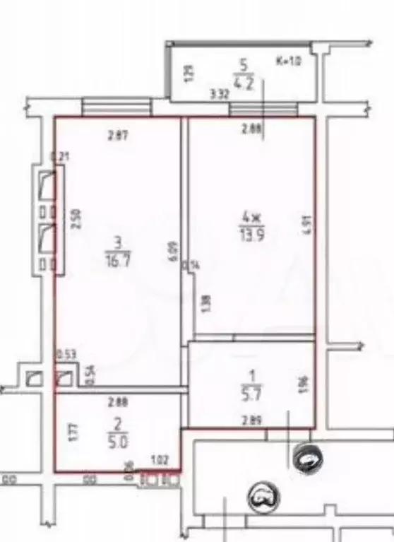 1-к кв. Калининградская область, Калининград Артиллерийская ул., 25А ... - Фото 2