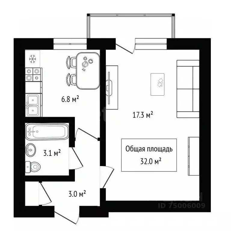 1-к кв. Алтай, Горно-Алтайск Коммунистический просп. (32.0 м) - Фото 2