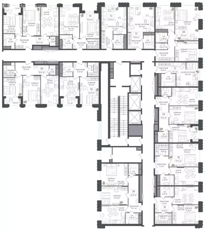 Офис (61.1 м) - Фото 1